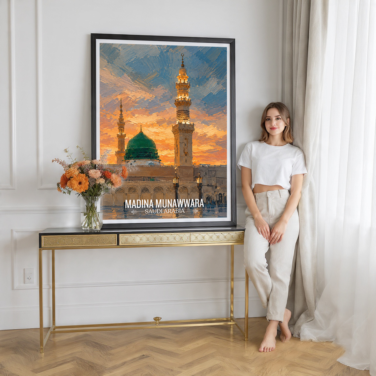Madina Munawara Yasrib - Saudi Arabia - Travel Wall Art Deco Poster Print