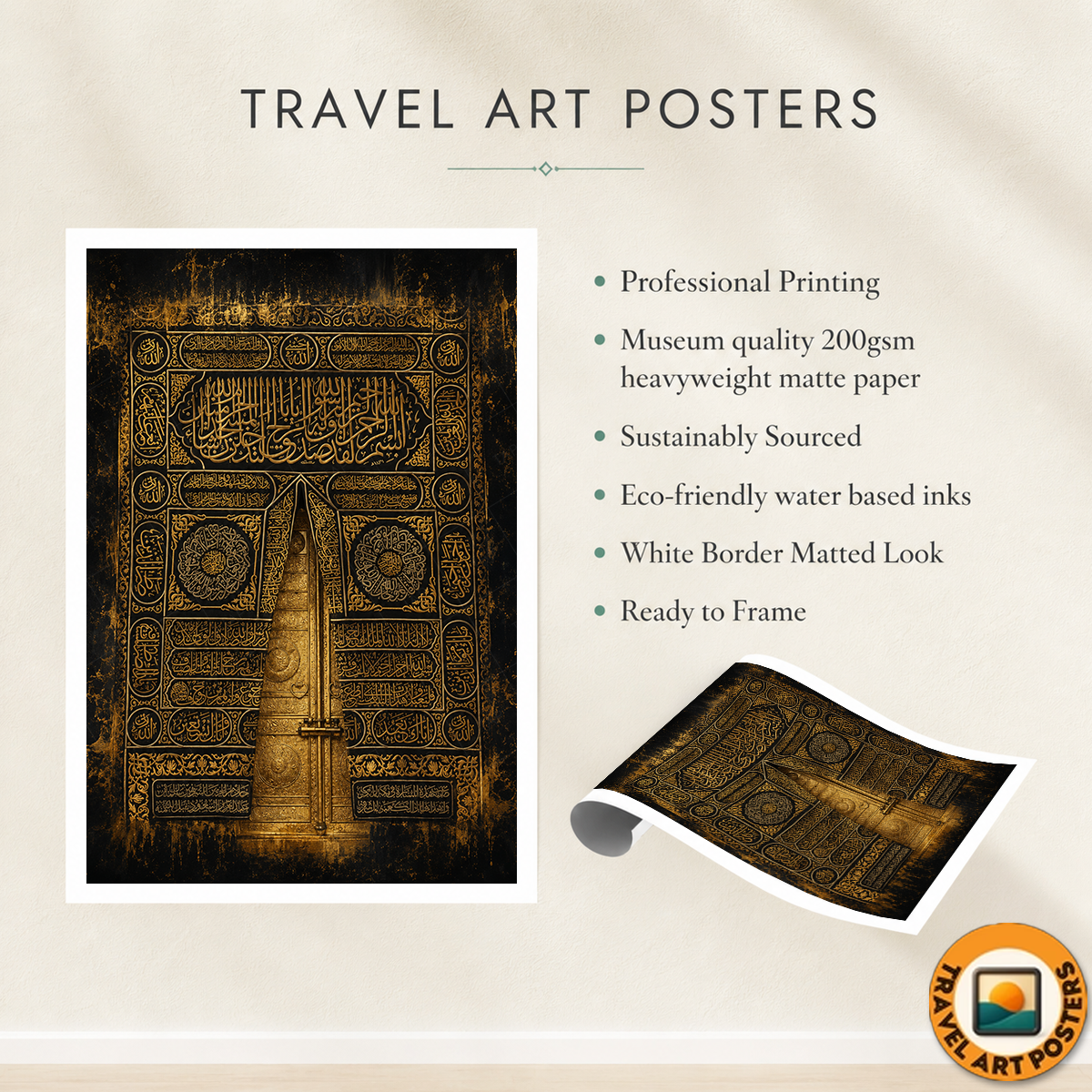 Makkah - Saudi Arabia - Travel Wall Art Deco Poster Print