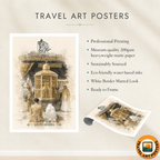 Muqam e Ibrahim - Saudi Arabia - Travel Wall Art Deco Poster Print - Art Print - Travel Art Poster