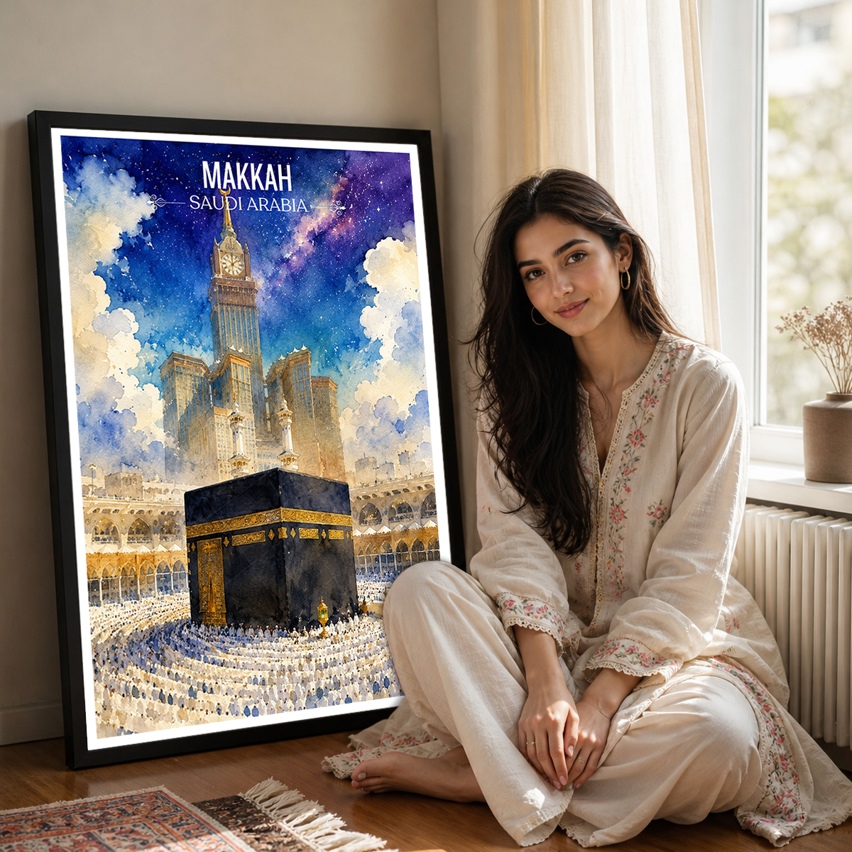 Makkah - Saudi Arabia - Travel Wall Art Deco Poster Print