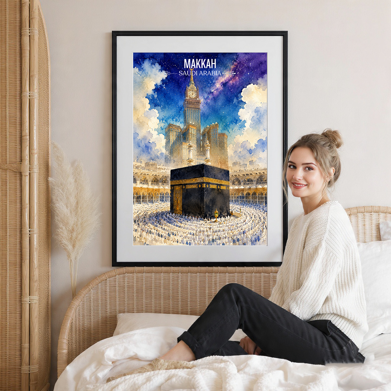 Makkah - Saudi Arabia - Travel Wall Art Deco Poster Print