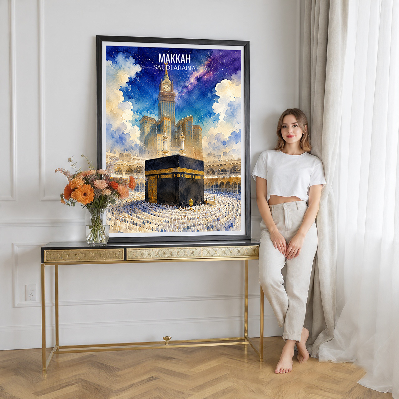 Makkah - Saudi Arabia - Travel Wall Art Deco Poster Print