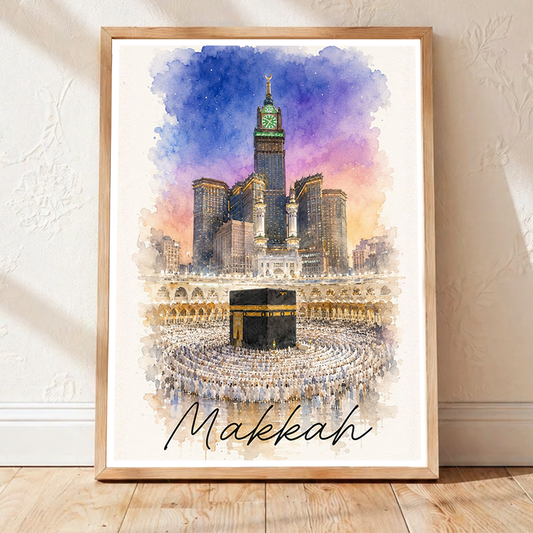Makkah - Saudi Arabia - Travel Wall Art Deco Poster Print - Art Print - Travel Art Poster