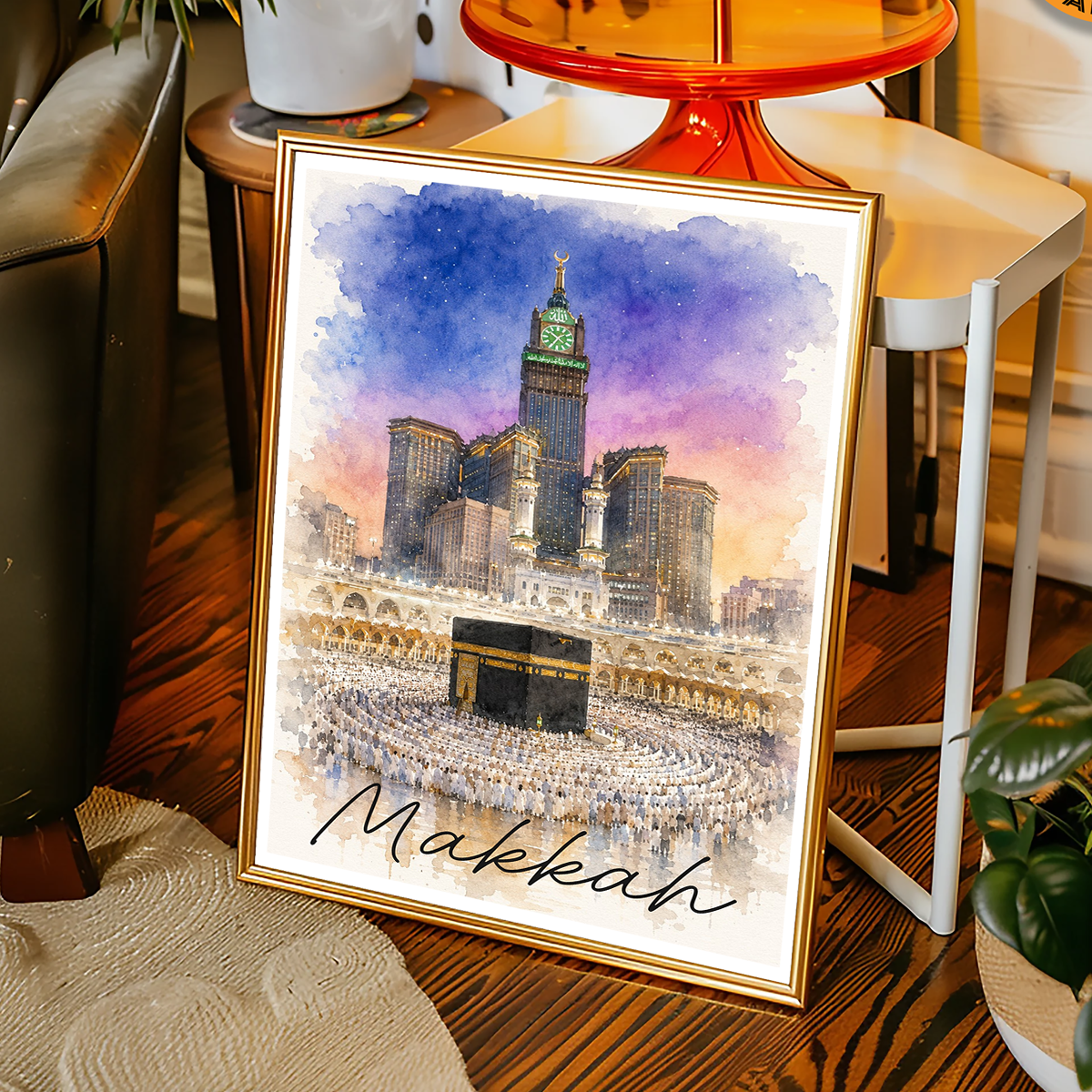 Makkah - Saudi Arabia - Travel Wall Art Deco Poster Print - Art Print - Travel Art Poster