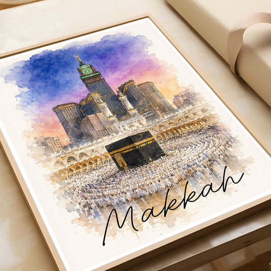 Makkah - Saudi Arabia - Travel Wall Art Deco Poster Print - Art Print - Travel Art Poster