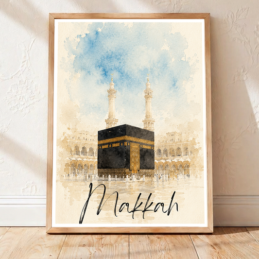 Makkah - Saudi Arabia - Travel Wall Art Deco Poster Print - Art Print - Travel Art Poster