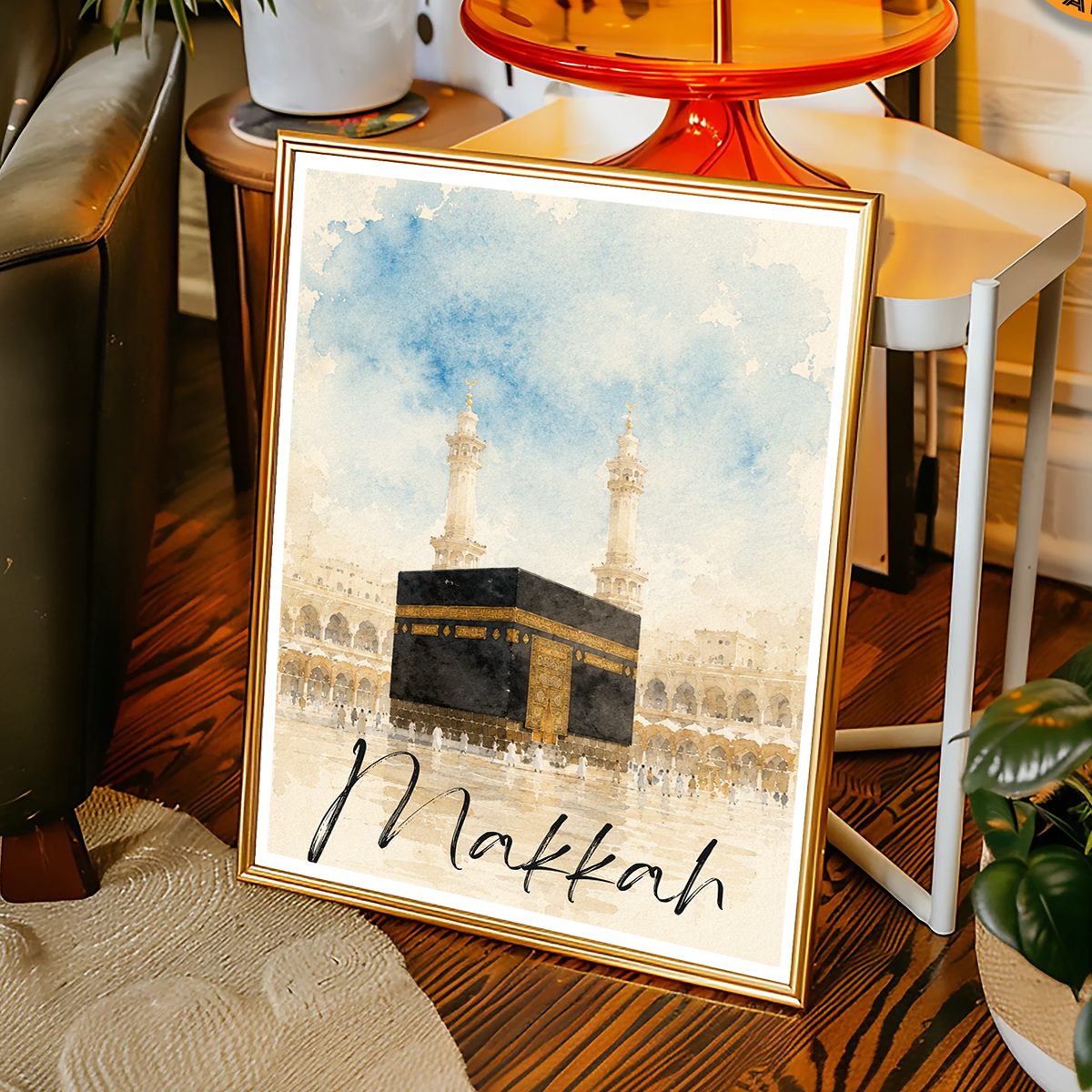 Makkah - Saudi Arabia - Travel Wall Art Deco Poster Print - Art Print - Travel Art Poster