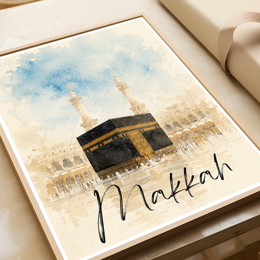 Makkah - Saudi Arabia - Travel Wall Art Deco Poster Print - Art Print - Travel Art Poster