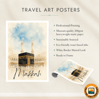 Makkah - Saudi Arabia - Travel Wall Art Deco Poster Print - Art Print - Travel Art Poster