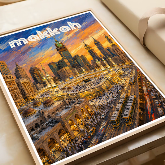 Makkah - Saudi Arabia - Travel Wall Art Deco Poster Print - Art Print - Travel Art Poster