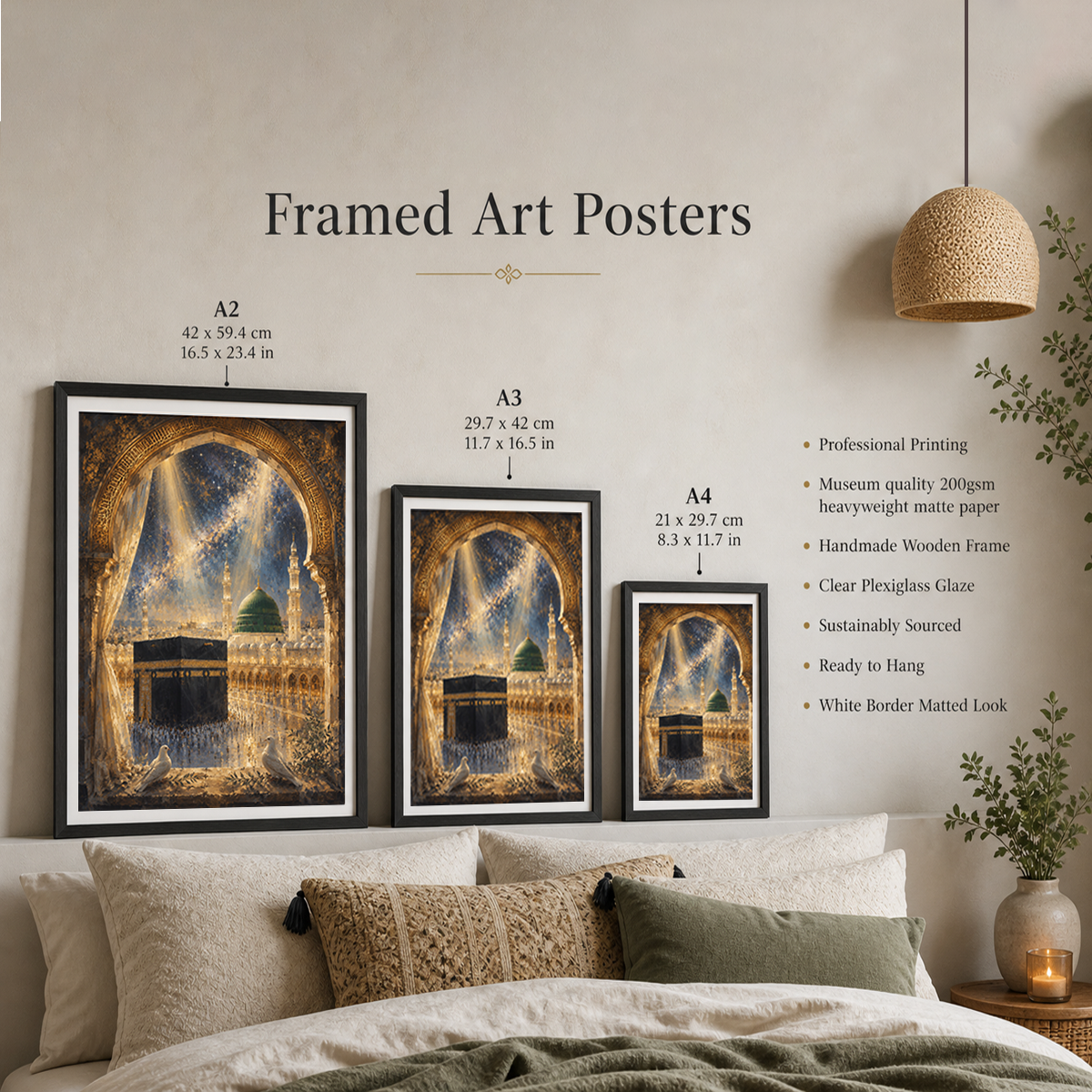 Makkah - Saudi Arabia - Travel Wall Art Deco Poster Print - Art Print - Travel Art Poster