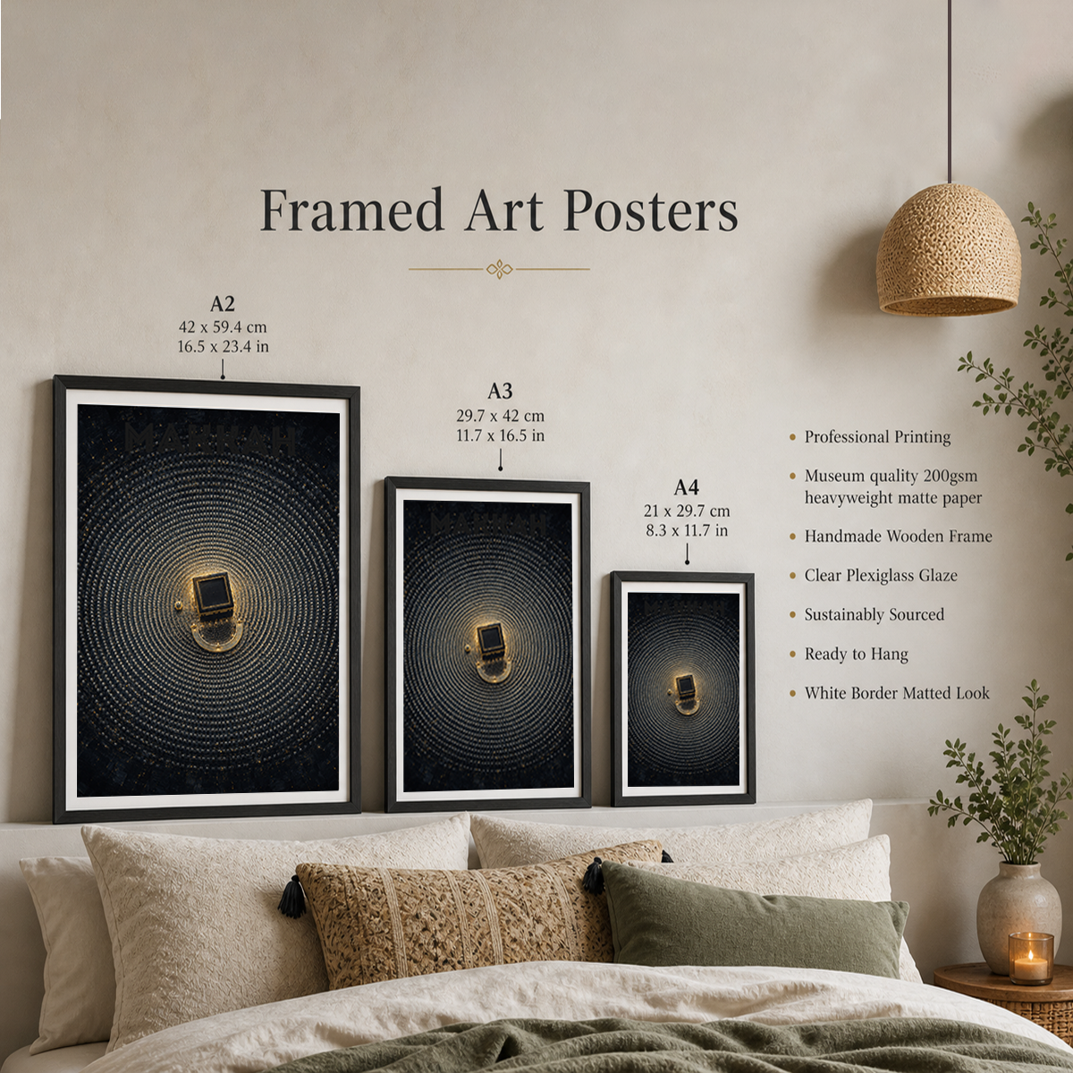 Makkah - Saudi Arabia - Travel Wall Art Deco Poster Print - Art Print - Travel Art Poster