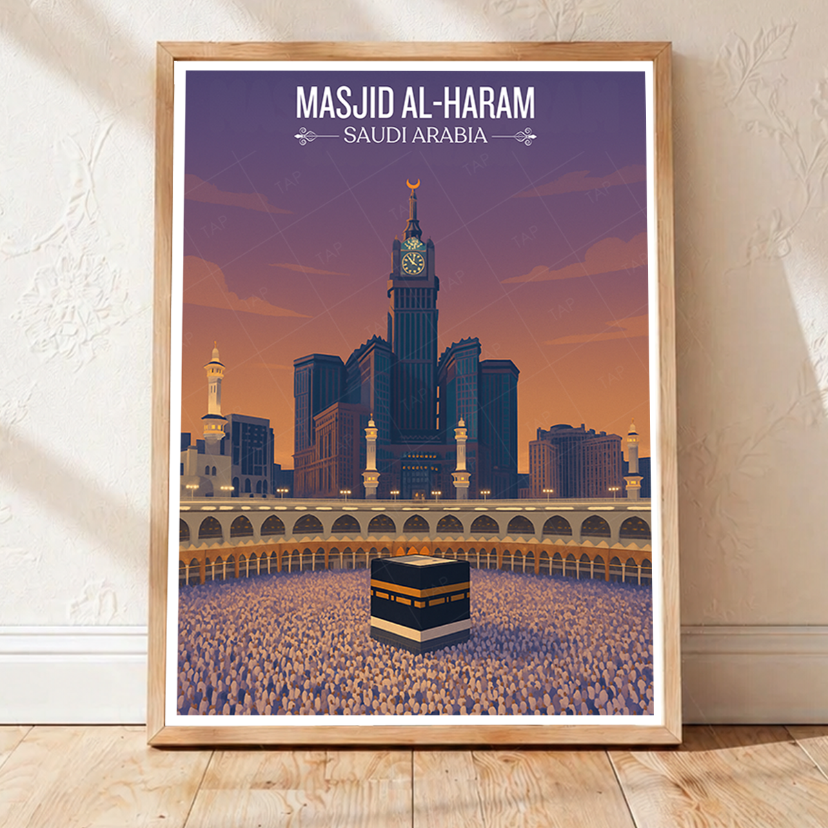 Masjid Al-Haram - Saudi Arabia - Travel Wall Art Deco Poster Print - Art Print - Travel Art Poster
