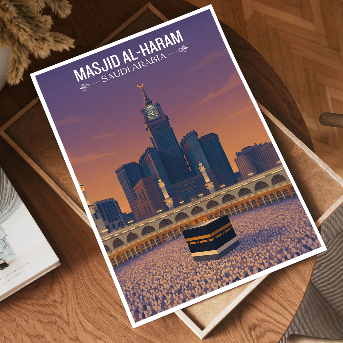 Masjid Al-Haram - Saudi Arabia - Travel Wall Art Deco Poster Print - Art Print - Travel Art Poster