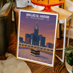 Masjid Al-Haram - Saudi Arabia - Travel Wall Art Deco Poster Print - Art Print - Travel Art Poster