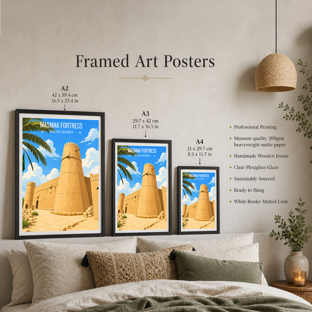 Masmak Fortress - Saudi Arabia - Travel Wall Art Deco Poster Print