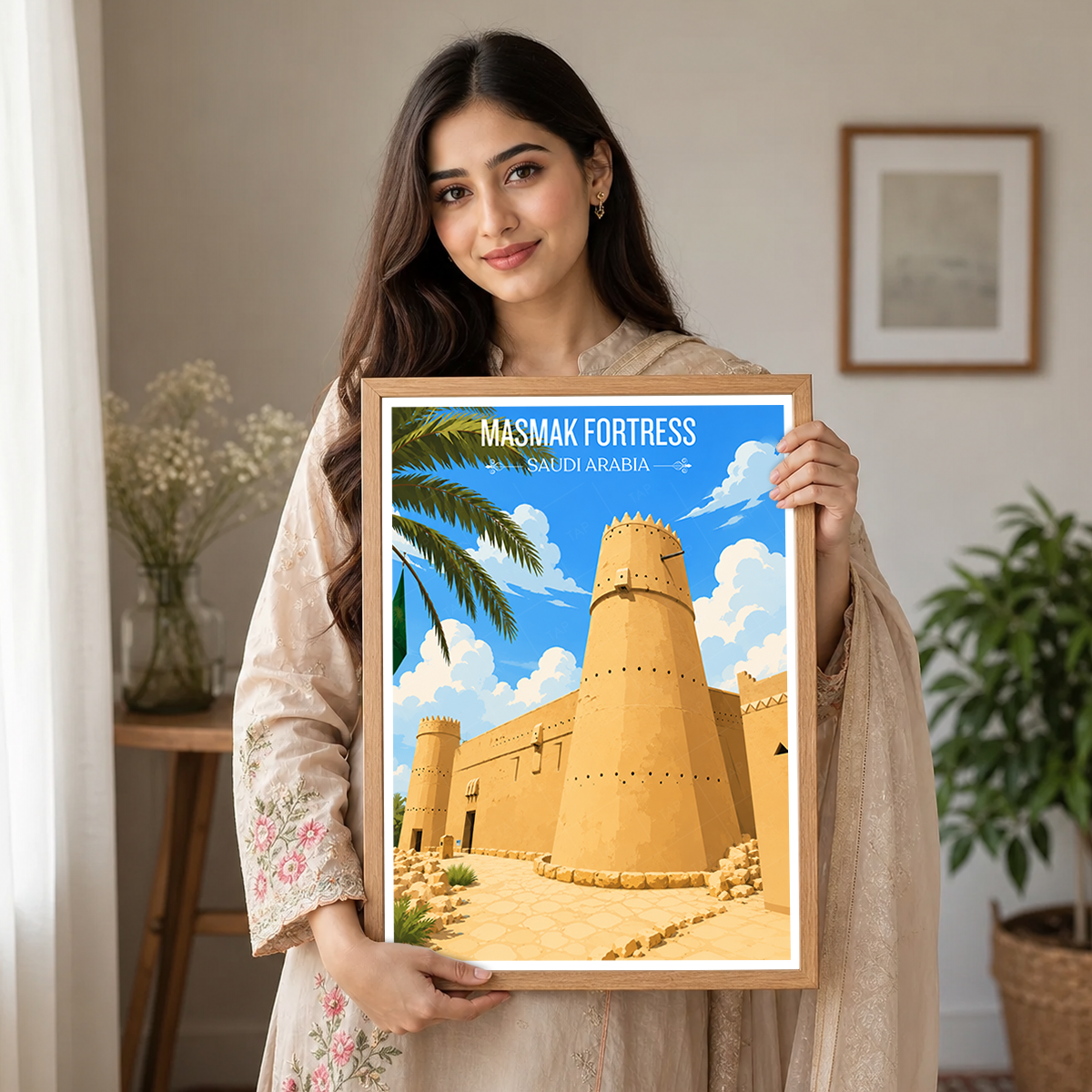 Masmak Fortress - Saudi Arabia - Travel Wall Art Deco Poster Print