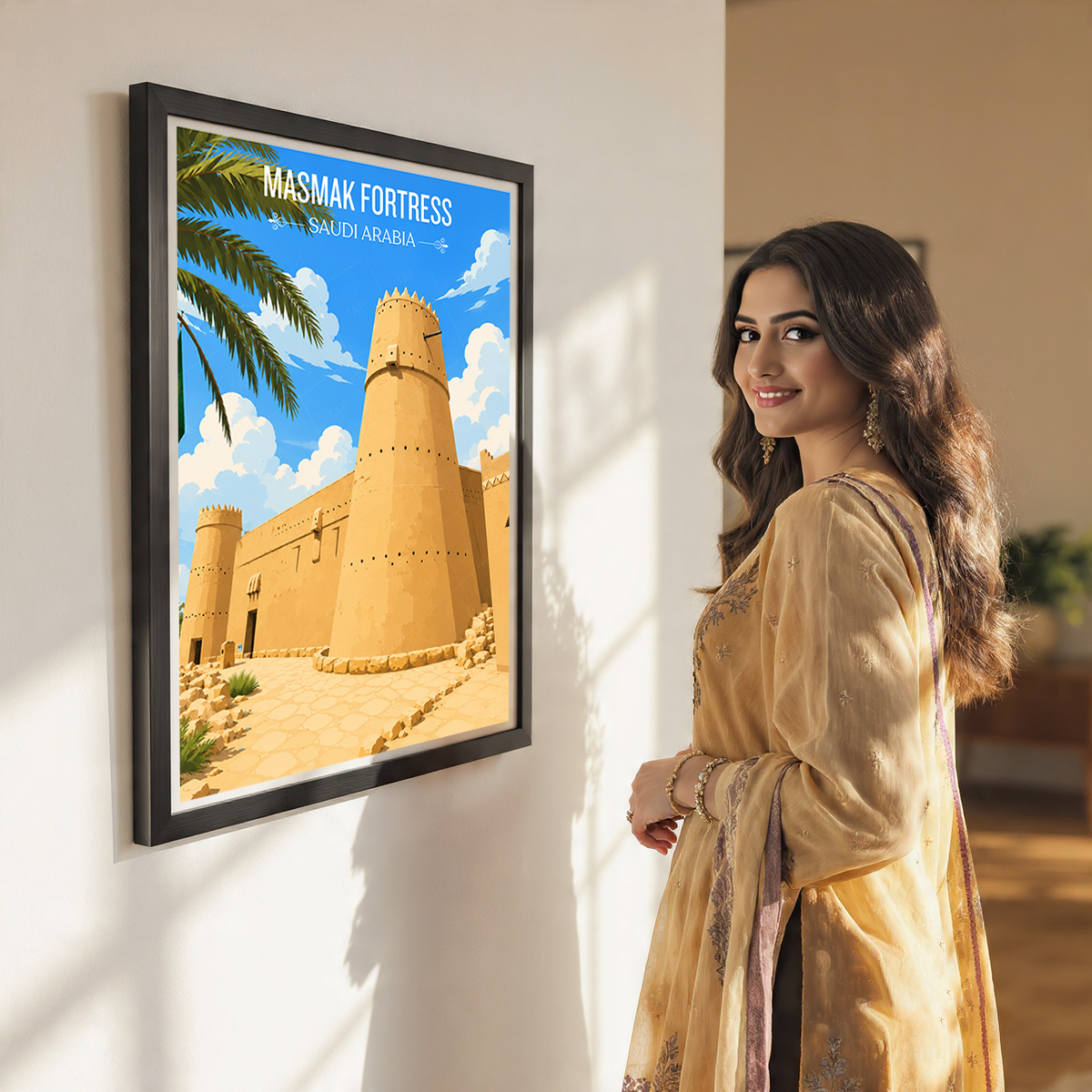 Masmak Fortress - Saudi Arabia - Travel Wall Art Deco Poster Print
