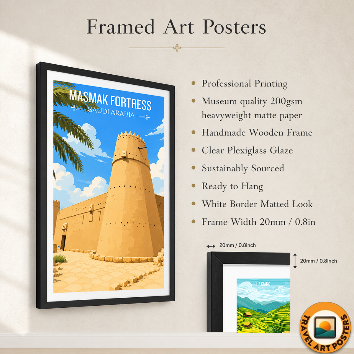 Masmak Fortress - Saudi Arabia - Travel Wall Art Deco Poster Print