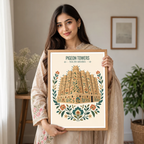 Pigeon Towers - Saudi Arabia - Travel Wall Art Deco Poster Print