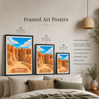 Qarah Caves - Saudi Arabia - Travel Wall Art Deco Poster Print