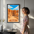 Qarah Caves - Saudi Arabia - Travel Wall Art Deco Poster Print