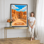 Qarah Caves - Saudi Arabia - Travel Wall Art Deco Poster Print