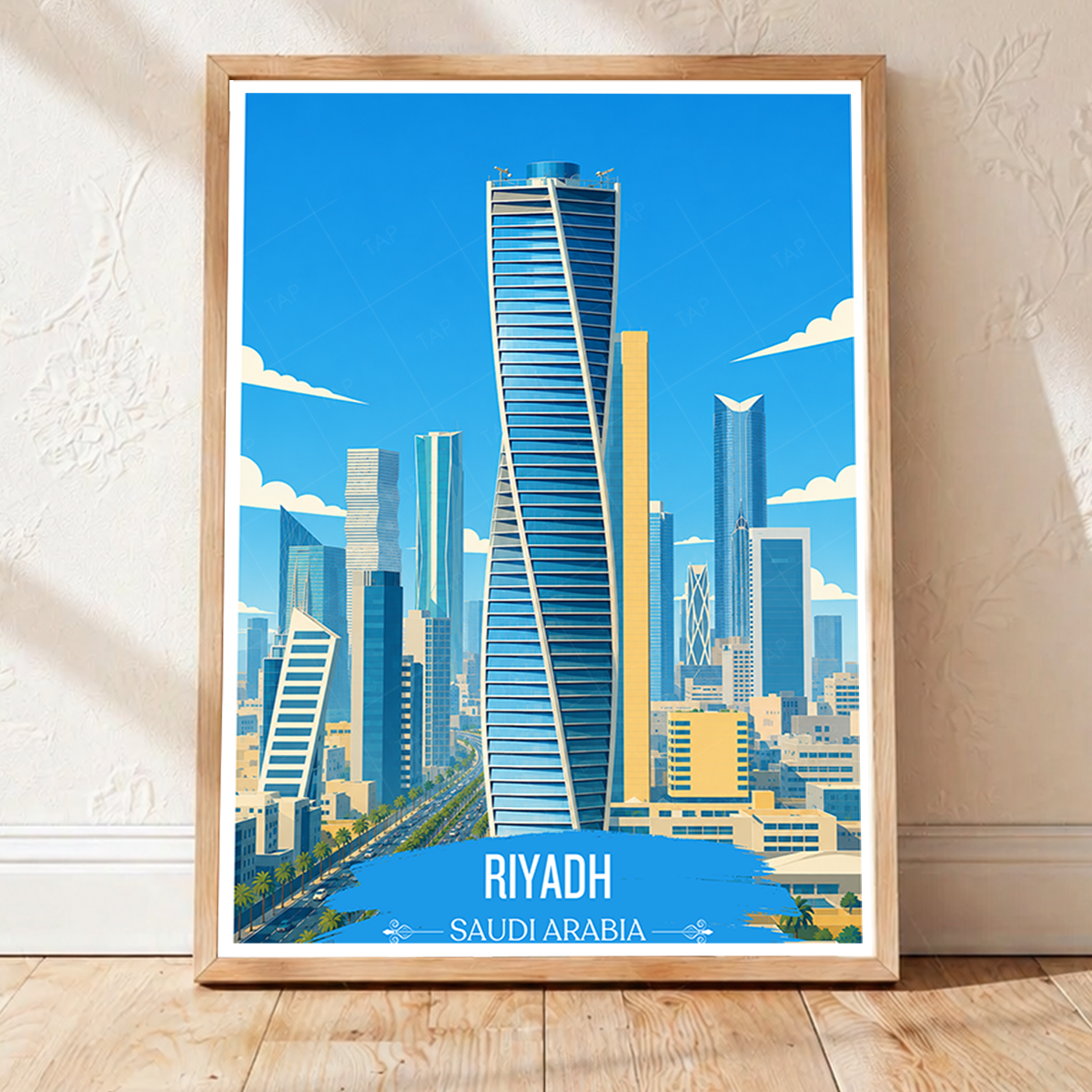 Riyadh - Saudi Arabia - Travel Wall Art Deco Poster Print