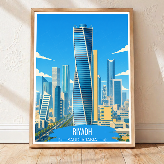Riyadh - Saudi Arabia - Travel Wall Art Deco Poster Print - Art Print - Travel Art Poster