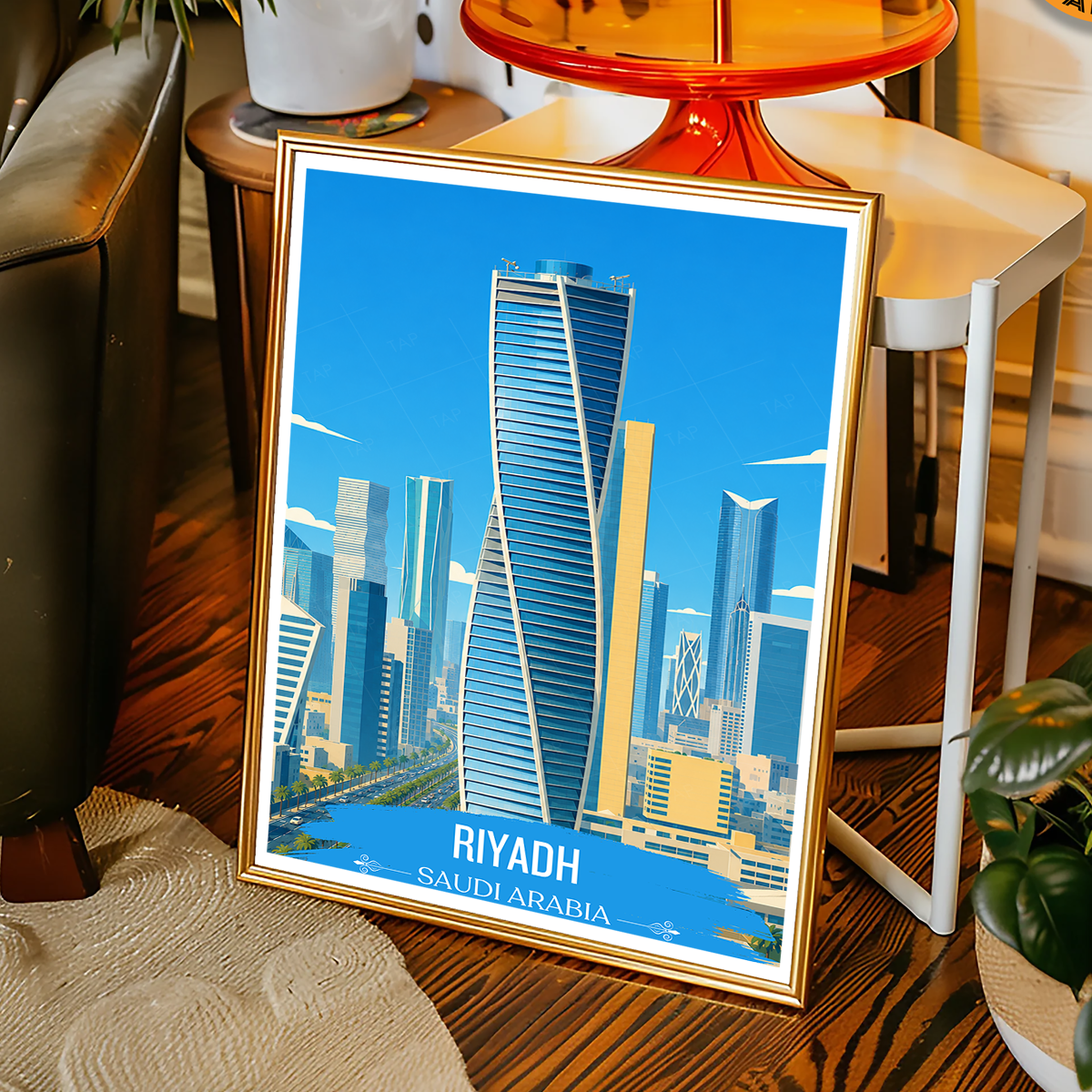 Riyadh - Saudi Arabia - Travel Wall Art Deco Poster Print