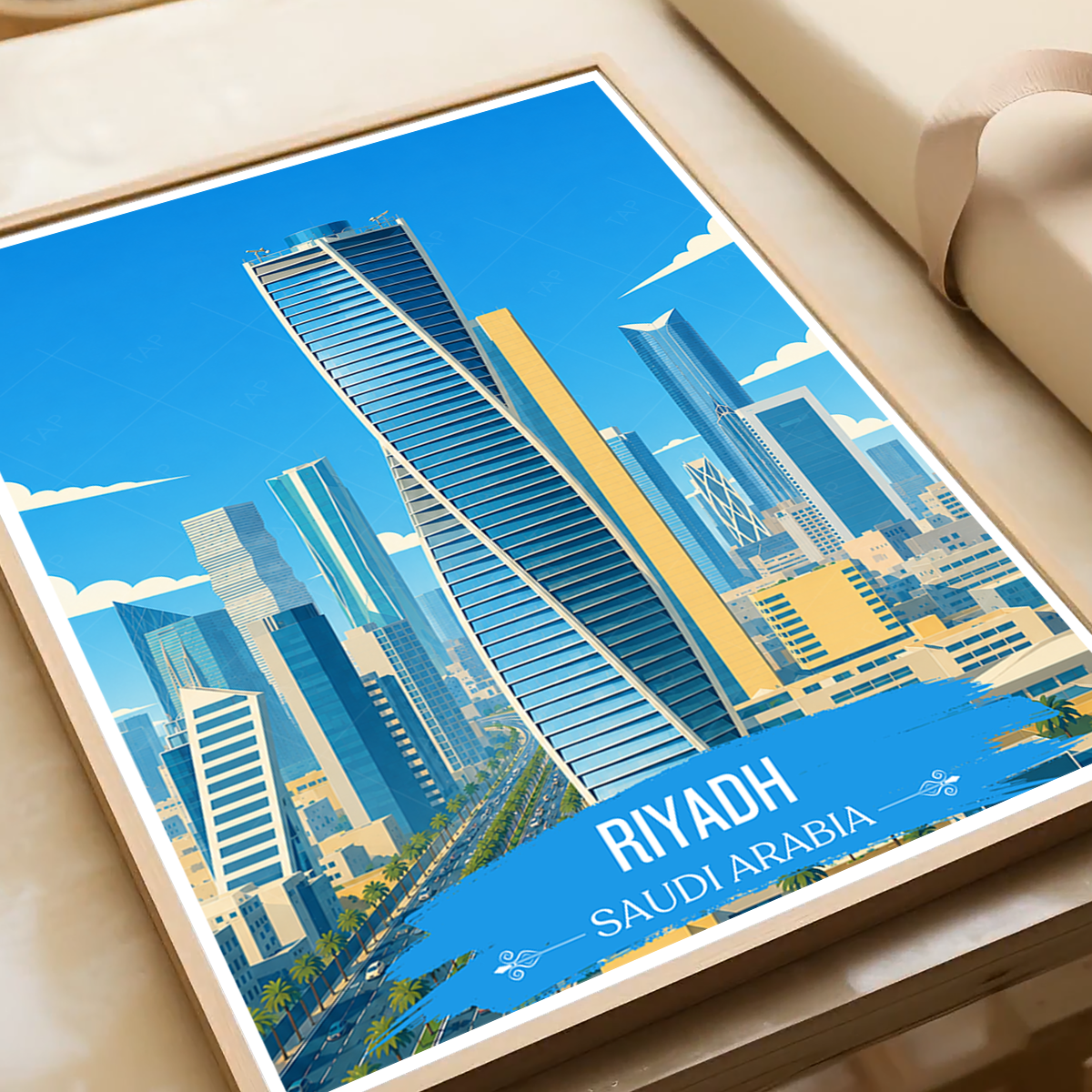 Riyadh - Saudi Arabia - Travel Wall Art Deco Poster Print