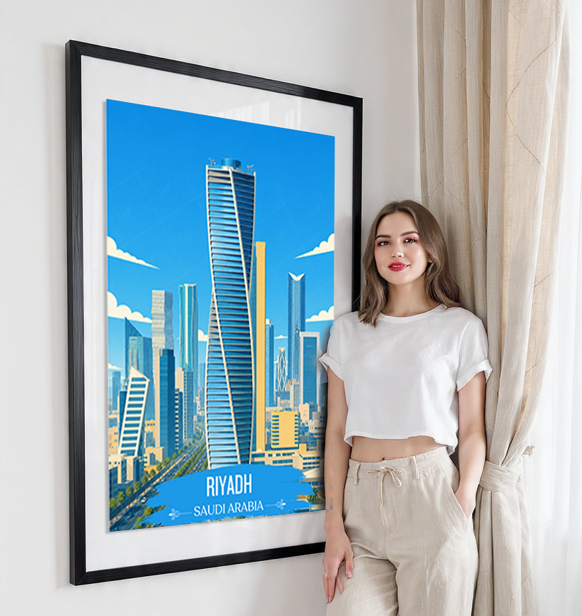 Riyadh - Saudi Arabia - Travel Wall Art Deco Poster Print