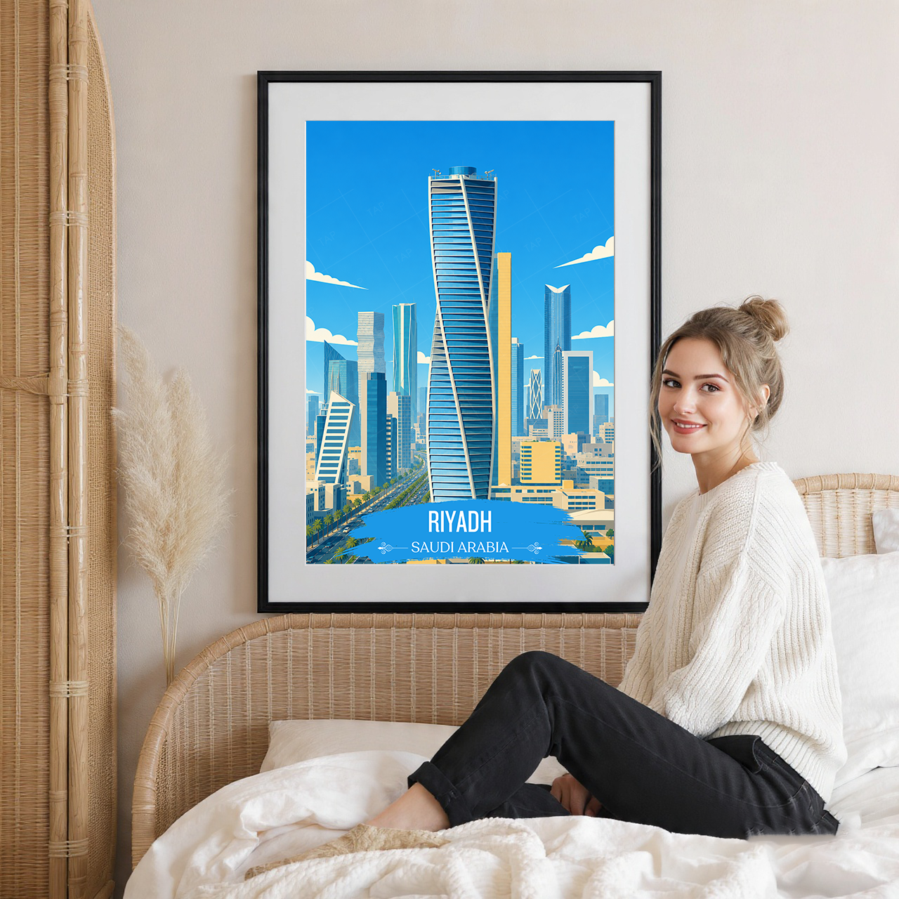 Riyadh - Saudi Arabia - Travel Wall Art Deco Poster Print