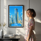 Riyadh - Saudi Arabia - Travel Wall Art Deco Poster Print
