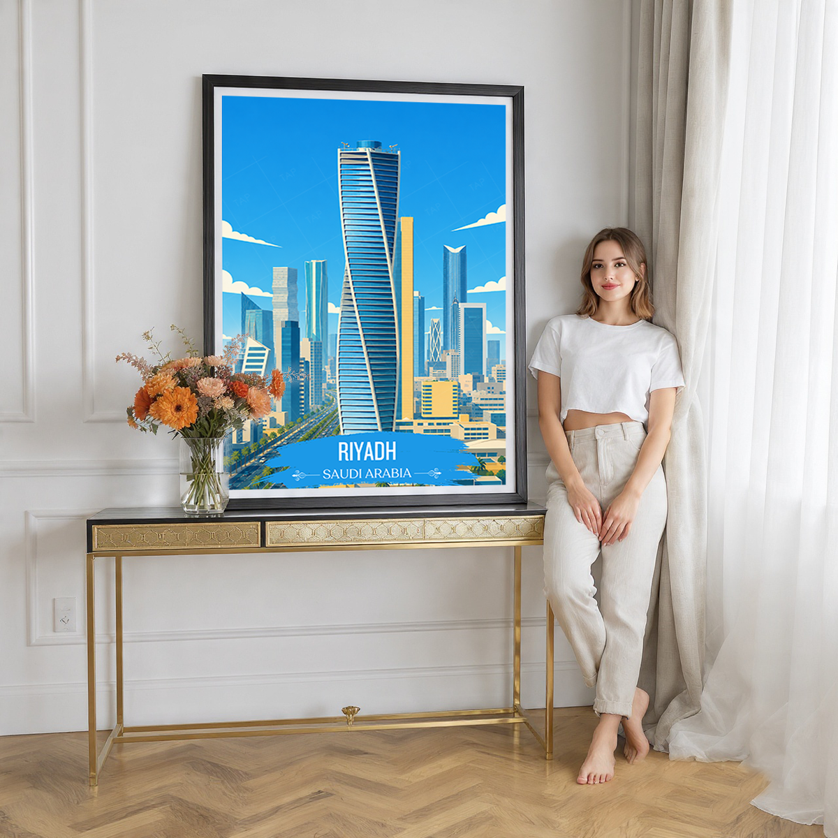 Riyadh - Saudi Arabia - Travel Wall Art Deco Poster Print