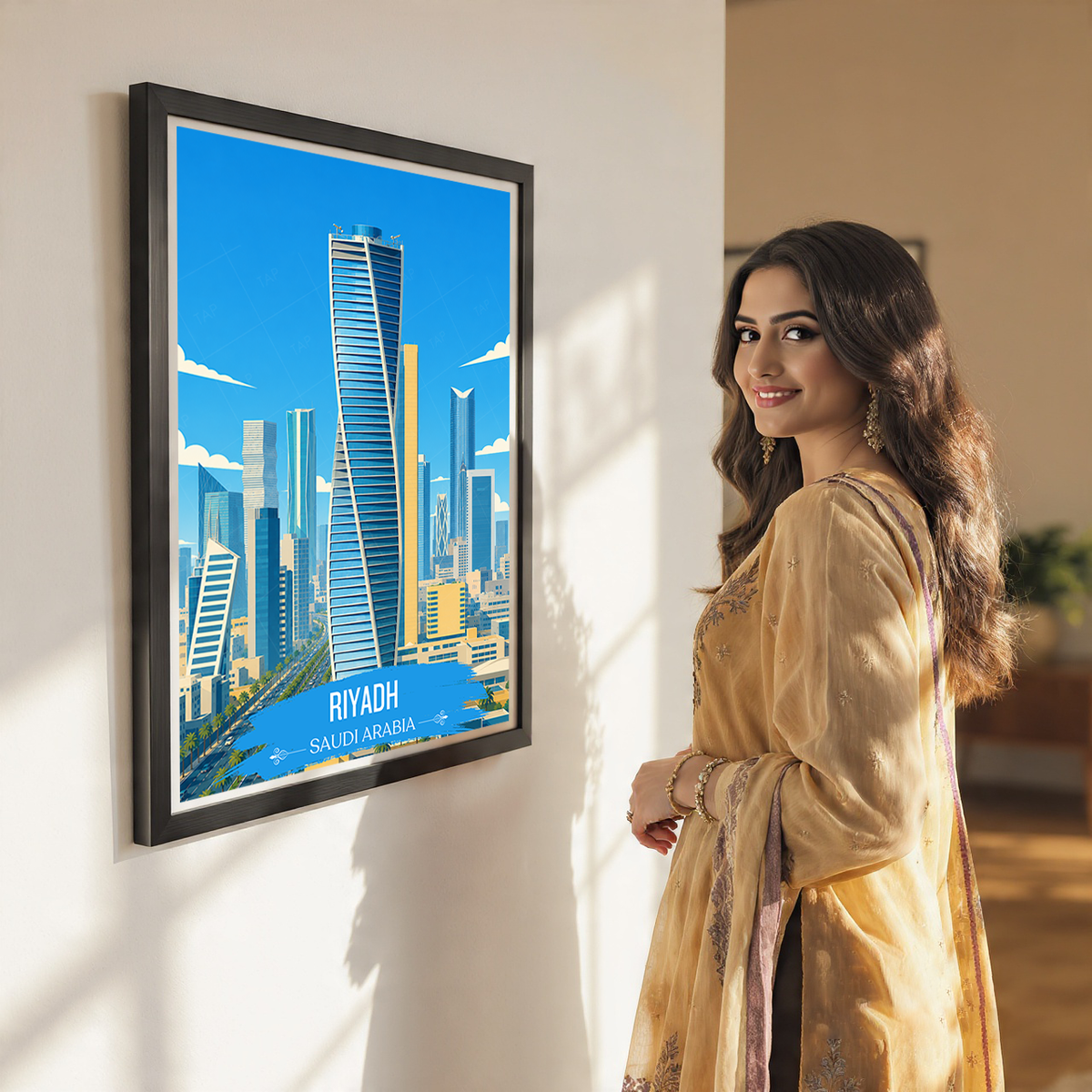 Riyadh - Saudi Arabia - Travel Wall Art Deco Poster Print