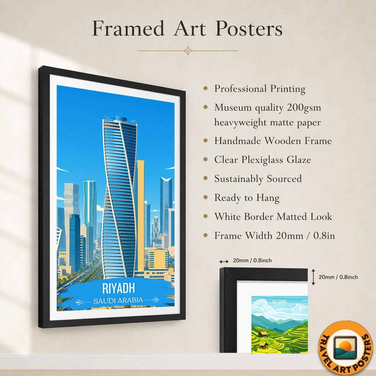 Riyadh - Saudi Arabia - Travel Wall Art Deco Poster Print