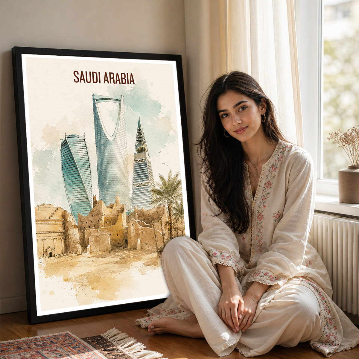 Saudi Arabia - Travel Wall Art Deco Poster Print