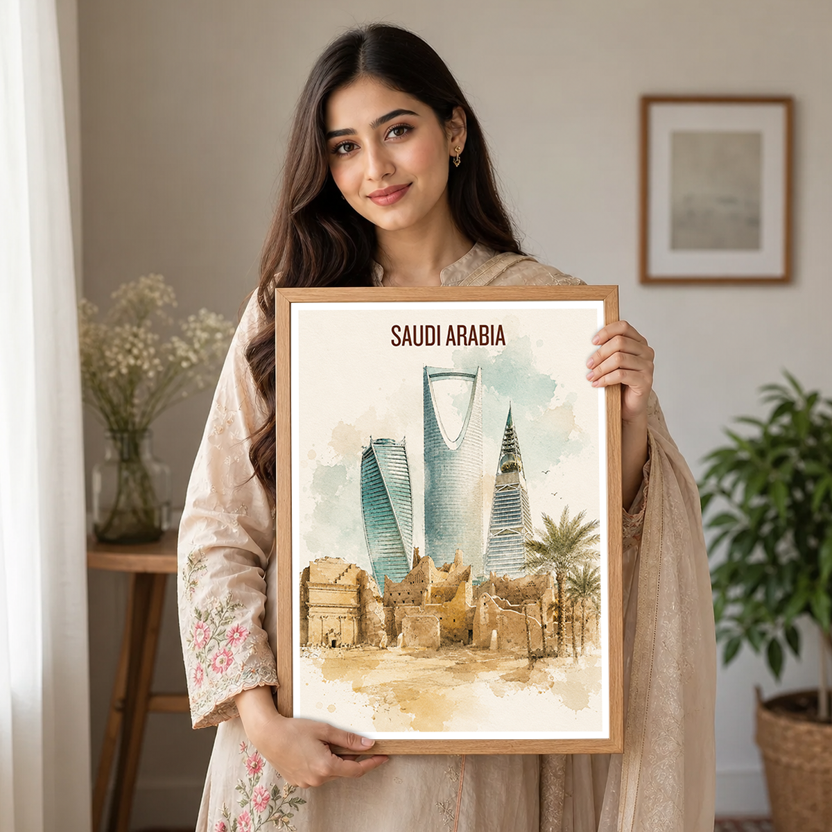 Saudi Arabia - Travel Wall Art Deco Poster Print
