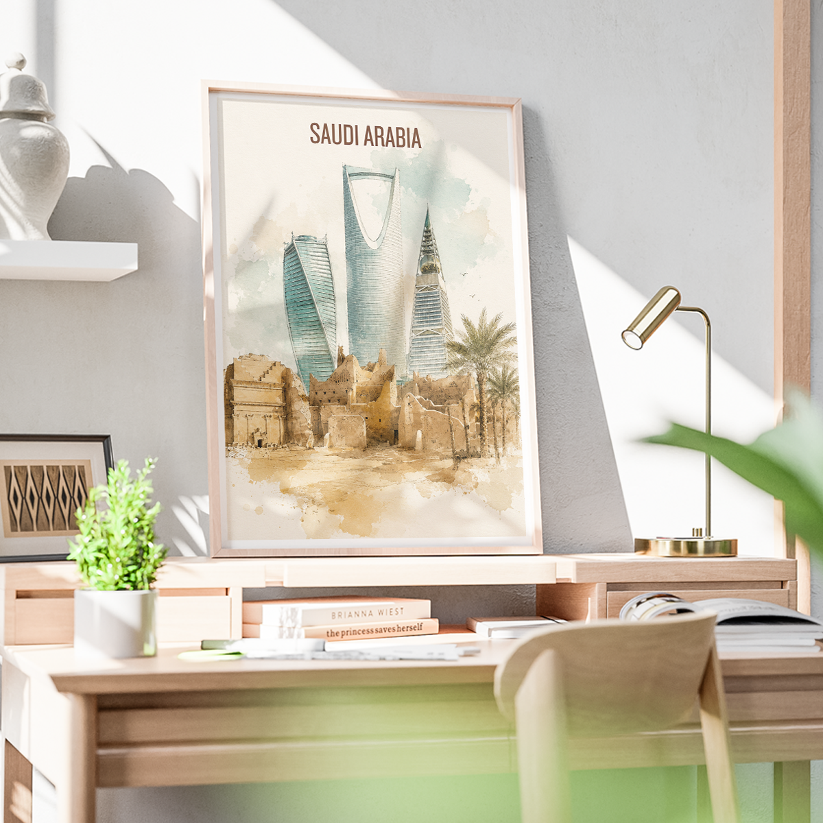 Saudi Arabia - Travel Wall Art Deco Poster Print