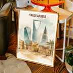 Saudi Arabia - Travel Wall Art Deco Poster Print