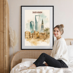 Saudi Arabia - Travel Wall Art Deco Poster Print