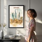 Saudi Arabia - Travel Wall Art Deco Poster Print