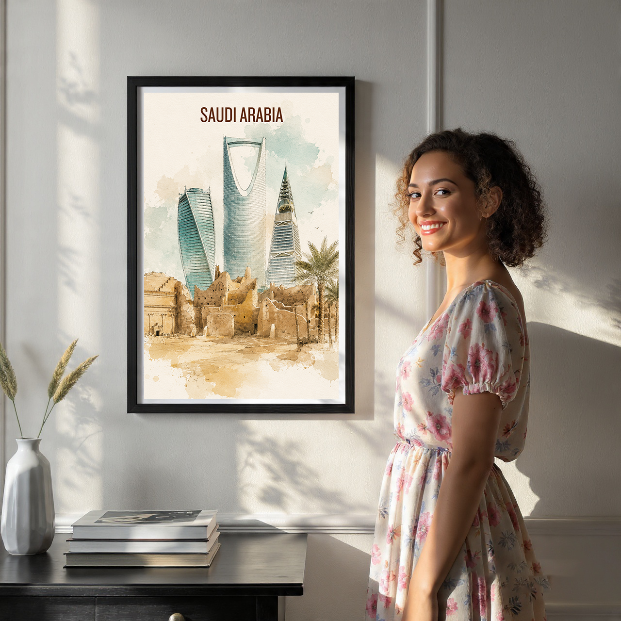 Saudi Arabia - Travel Wall Art Deco Poster Print