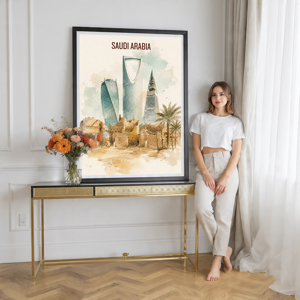Saudi Arabia - Travel Wall Art Deco Poster Print