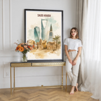 Saudi Arabia - Travel Wall Art Deco Poster Print
