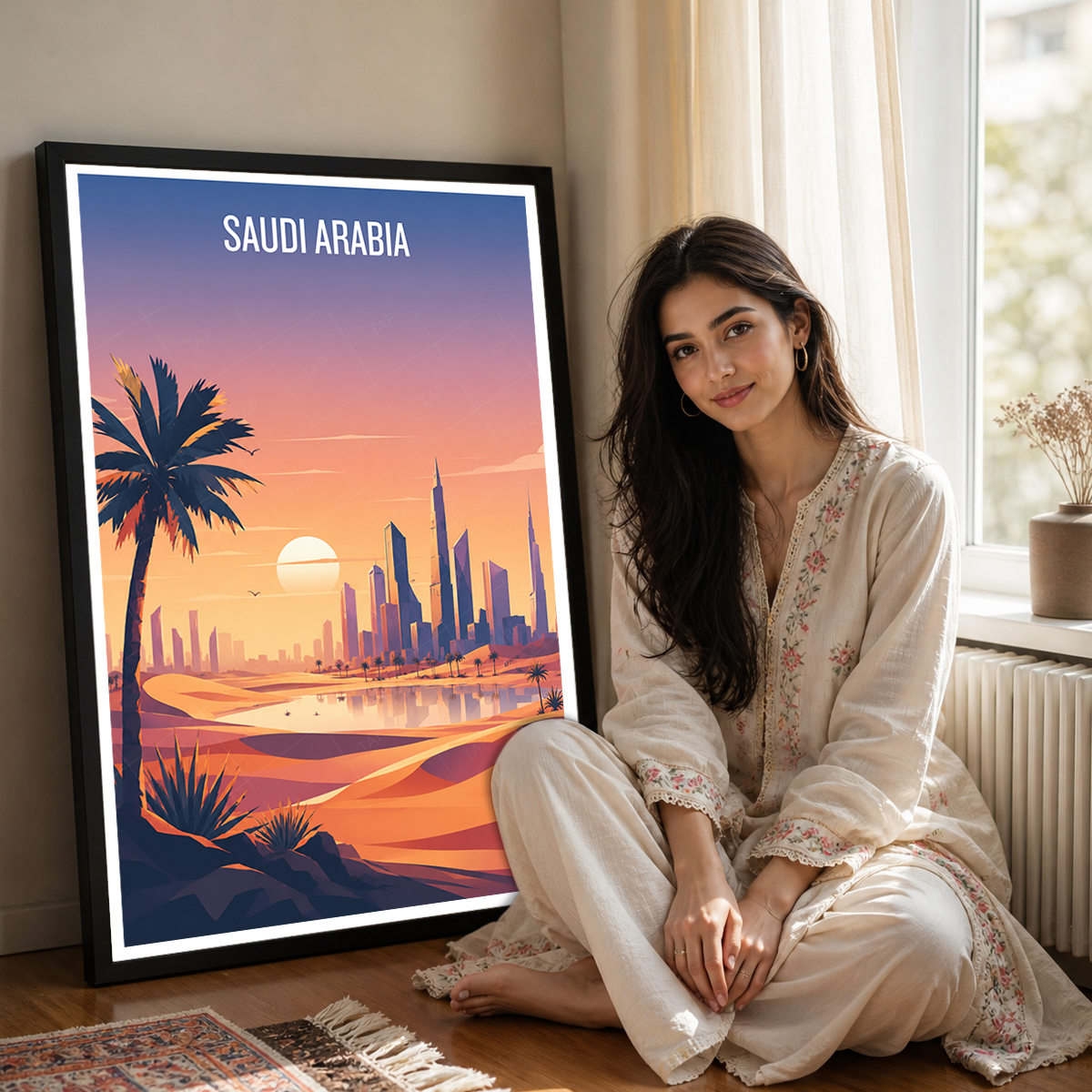 Saudi Arabia - Travel Wall Art Deco Poster Print