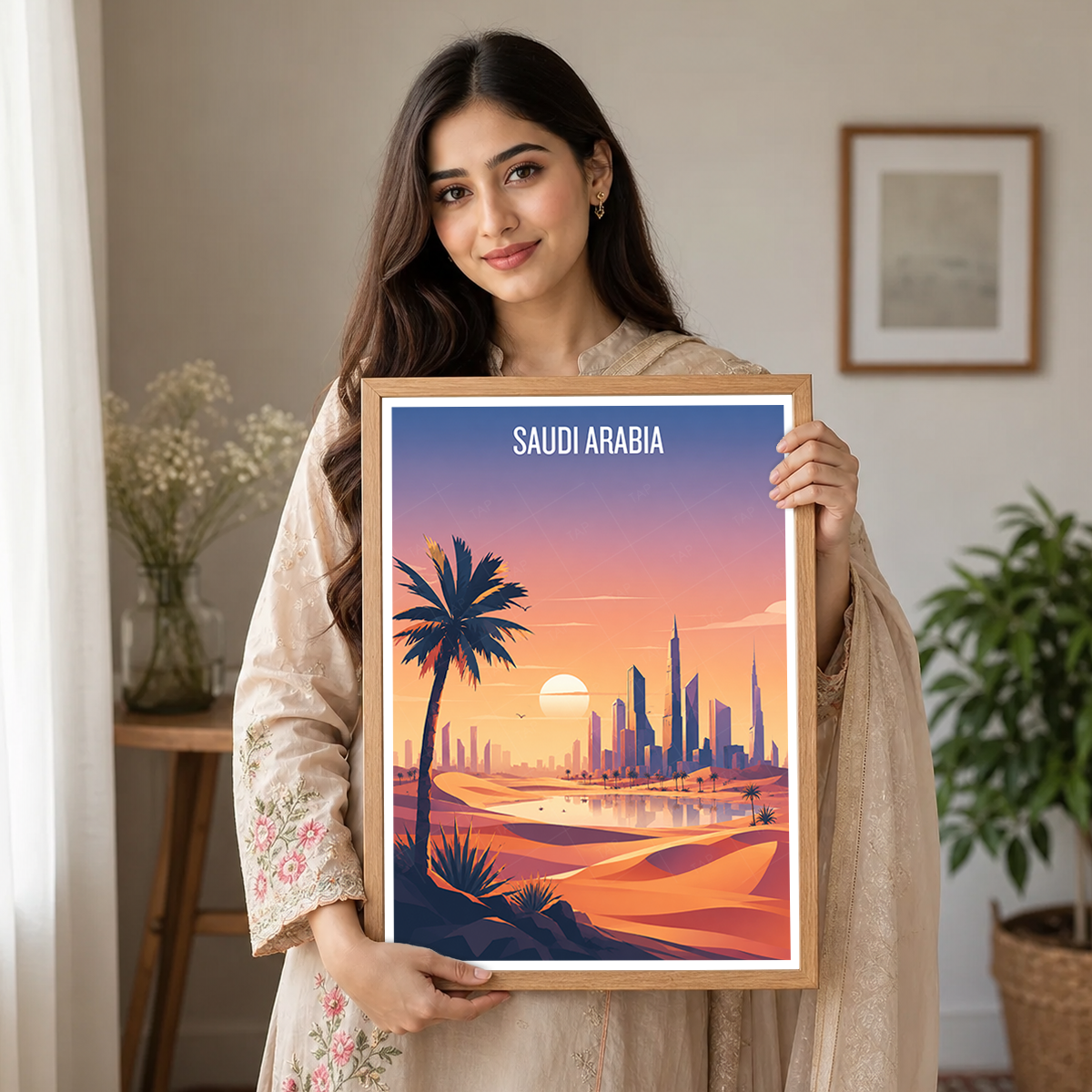 Saudi Arabia - Travel Wall Art Deco Poster Print