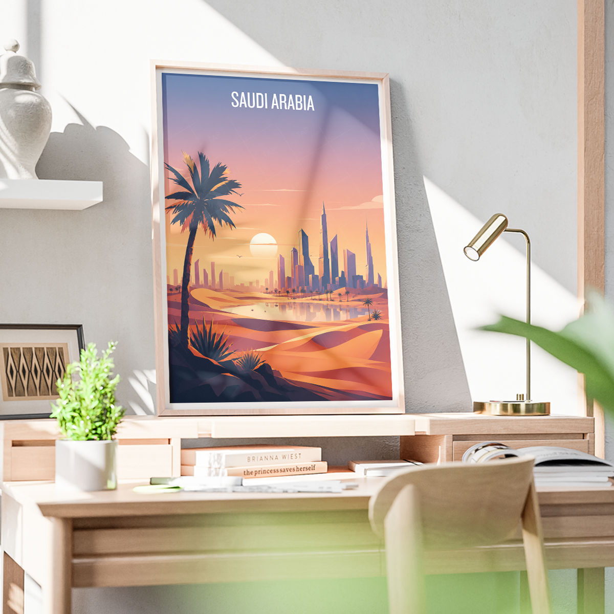 Saudi Arabia - Travel Wall Art Deco Poster Print