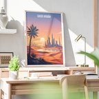 Saudi Arabia - Travel Wall Art Deco Poster Print